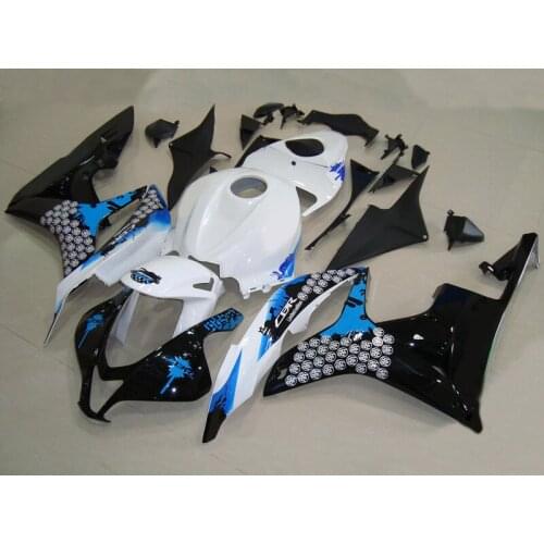 Custom Fairing kit for HONDA CBR600RR F5 07 08 CBR 600RR 2007 2008 cbr600rr ABS New black white Fairings set+7gifts HG20
