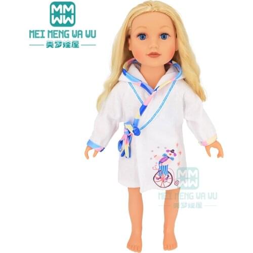 Doll Clothes fits 43cm-45cm American doll and toy born doll Hooded pajamas