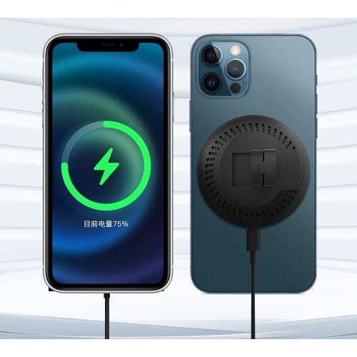Magnetic Wireless Charger For Mobile Phone 12 Pro Max with USB-C Integrated Cable Portable 15W Qi Magsafing Fast Charging Pad DD