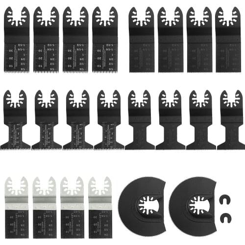 24PCS Multi-Function Bi-metal Precision Saw Blade Oscillating Multitool Saw Blade for Renovator Power Cutting Multimaster Tools