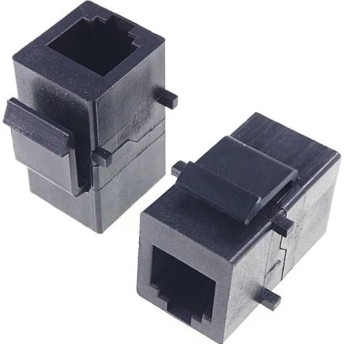 100 pcs Jack Modular Coupler Connector Jack 6P6C RJ11 To Jack 6P6C RJ11 Unshielded