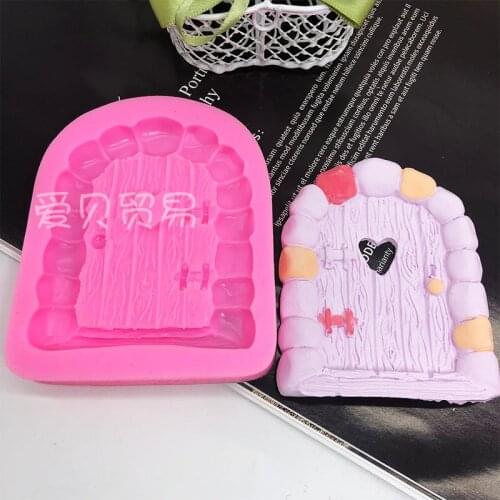 Cartoon fairy tale series door and window cake decoration tool chocolate fondant mold DIY clay gypsum cement mold