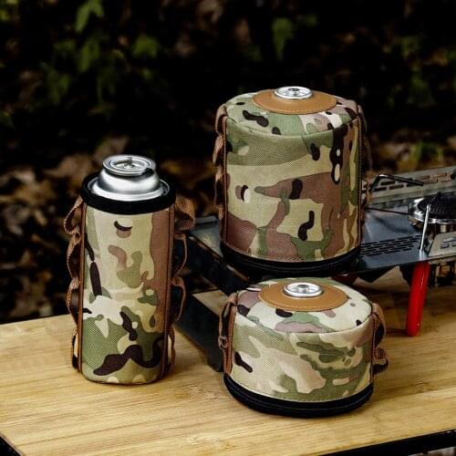 Outdoor Gas Tank Case Fuel Anti-Fall Gasoline Canister Protective Cover Camo Air Bottle Wrap Sleeve Camping Picnic Accessories
