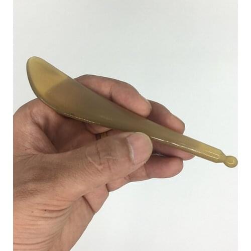 Natural Ox Horn Scraping Plate Gua Sha Board Face Lift Spa Massage Tool Wrinkle Remover Chinese Traditional Acupuncture Scraper