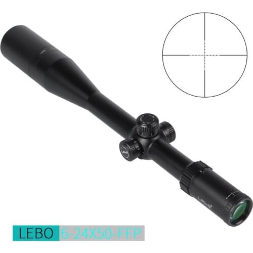 LEBO 6-24X50FFP Optical Sight Side Parallax Hunting Riflescope First Focal Plane Tactical Rifle Scope With 11 or 20MM Mount