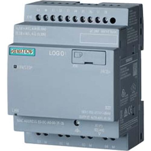 Original Simatic 6ED1055-1NB10-0BA2 PLC LOGO! DM16 24R Expansion Module 8 DI/8 DO 4 MW 24 V DC/24 V DC/relay 6ED10551NB100BA2