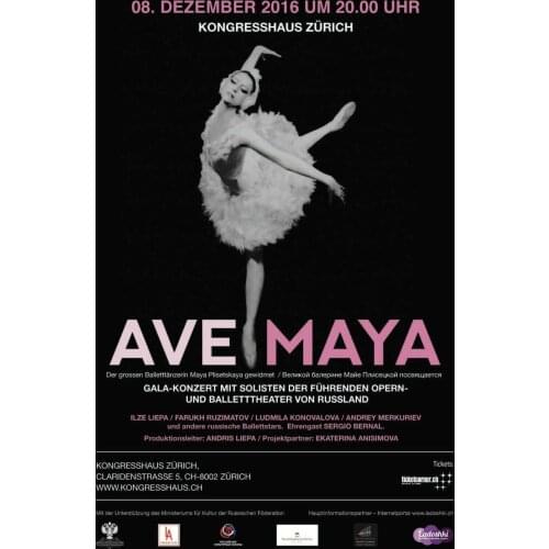 Ave Maya Ballet Wall Sticker Silk Poster Art Light Canvas Home Decoration