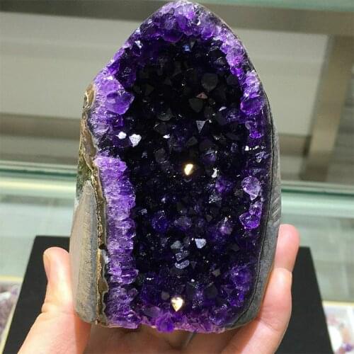 1pcs Natural Amethyst Hole Quartz Purple Crystal Pretty Specimen Home Furnishing Decoration Stone Gift Energy Healing Crafts Orn