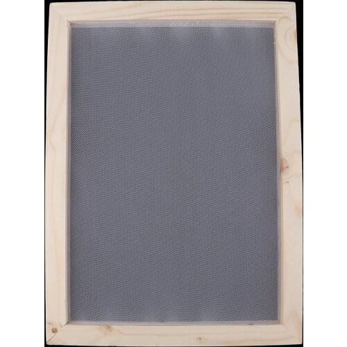 2 Packs Screen Printing Frame, 2 in 1 Mesh Screen with Natural Wooden Frame For DIY Paper Craft Making, 34 x 25cm
