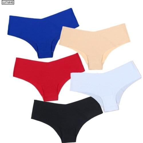 S-XL Ladies Seamless Ice Silk Underwear One Piece Sexy Briefs Ultra Thin V-shape Hot Women Panties