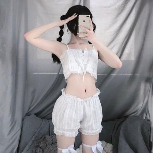 Sexy Cute European Lace Lingerie Set Lolita See Through Erotic Underwear Cosplay Lesbian Porno Costume Roleplay Tutu For Women