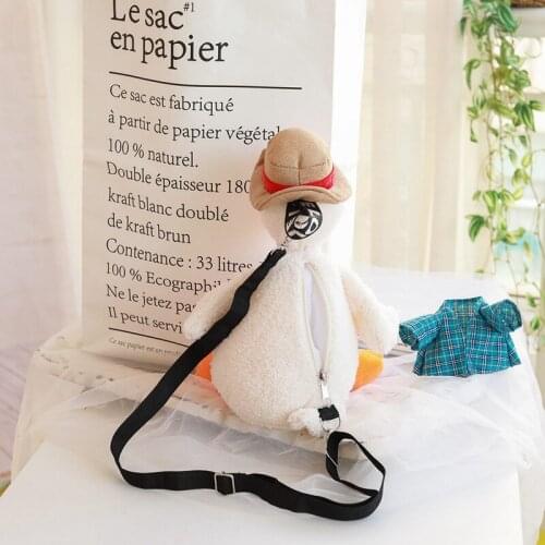 Animals Shape Crossbody Bag Shoulder Messenger Bag Girl Gift New 2018 Adult Kid Girls Yellow Duck Brown Dog Plush Purse Cartoon