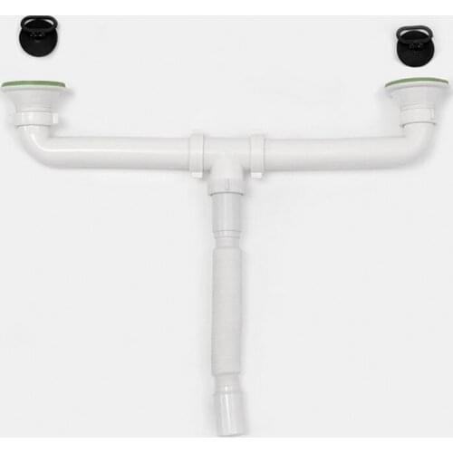 Wash basin sink pipe for Kitchen bathroom launch sink drain sewer vent overflow basin drain kit PP