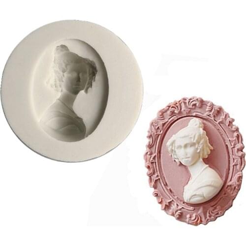 Avatar badge picture frame border silicone mold DIY fondant chocolate candy accessories mold kitchen gadgets