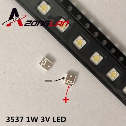 1000PCS/LOT LUMENS SMD LED 3535 3537 3V 1W Cool white For TV Backlight Lamp beads A127CECEBUP8C-6078 3D