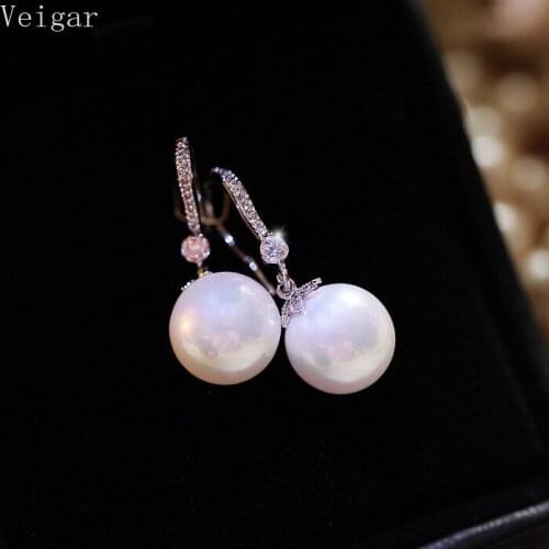 2018 Classic Style Imitation Pearls Women Earring Korean Earrings Fashion Jewelry Ladies Rhinestone Earing Bijoux Femme Gift