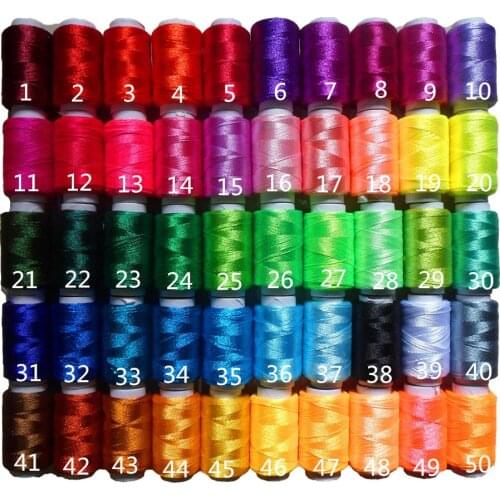 50PCS/lot 12g/pcs Multicolor Ice Silk Embroidery Thread Sewing Embroidery Cross Stitch Silk Threads Embroidery Line For Handmade