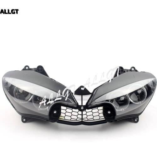 ALLGT Motorcycle Head Light For Yamaha 2003 2004 2005 03 04 05 YZF R6 Clear Headlight Black