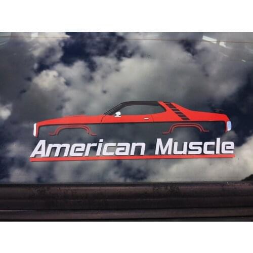 American Muscle window silhouette sticker - for 1971 Plymouth Roadrunner sticker 20cm