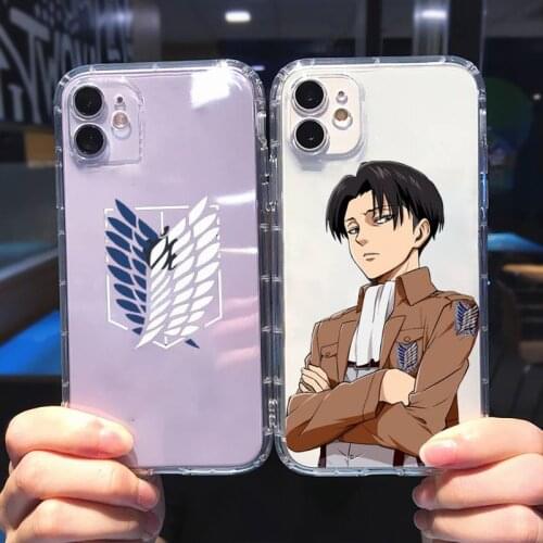 Attack on titan Phone Case Transparent soft For iphone 5 5s 5c se 6 6s 7 8 11 12 plus mini x xs xr pro max