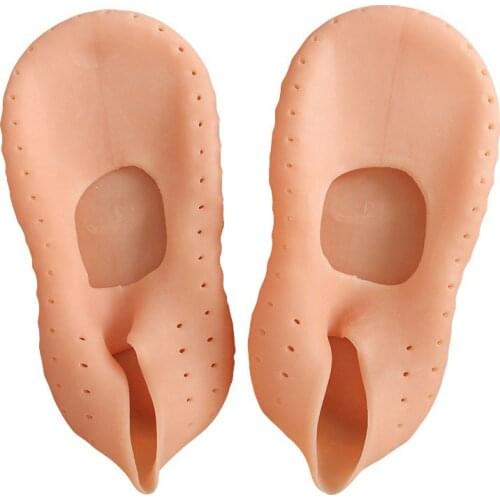2Pcs Breathable Moisturizing Foot Sock Full Length Silicone Gel Socks Cracked Foot Care Protection Foot Care Tool Male Female