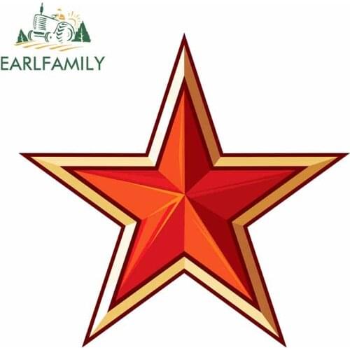 EARLFAMILY 13cm x 12.5cm For Soviet Star Cartoon Car Stickers Graphics Fine Decal Car Assessoires Waterproof Decoration