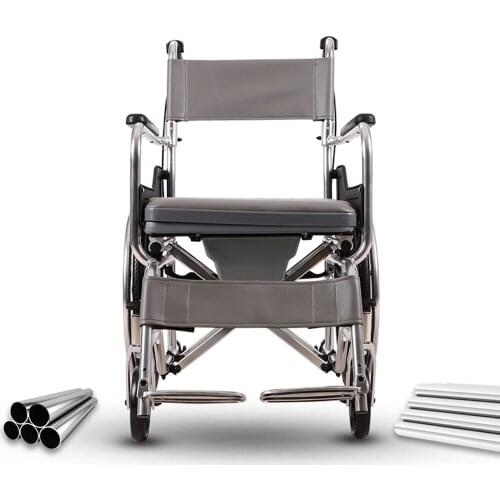 Wheelchair with toilet Old mans cart Walking for the disabled Light folding Multifunctional bath chair