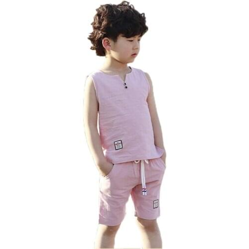 2PCS Vest+Short Kids Formal Suits Boys Summer Clothing Set Gentleman Wedding Party Wear Childrens Day Graduation Tuxedo Costume