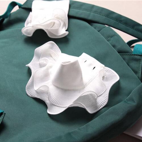 Hot Sale Decorated Cuff Fake Sleeves Autumn Winter Wild Sweater Decorative Sleeves flounces Wrist Sleeves Lace pleated Wrist