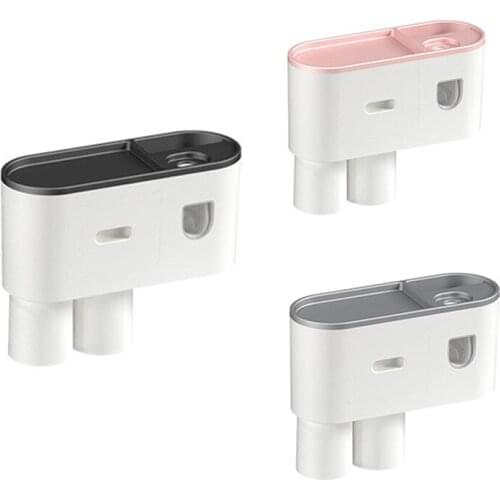 Magnetic Adsorption Toothbrush Holder Automatic Toothpaste Dispenser Holder Toothbrush Wall Mount Rack Tool Set