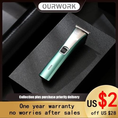 Hair Clipper Professional Household Engraving Stainless Steel Knife Head Mens High-Power Noise Reduction Design