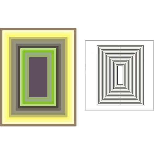 New Geometry Nesting Rectangle Frame 2020 Metal Cutting Dies for DIY Scrapbooking and Card Making Decor Embossing Craft No Stamp