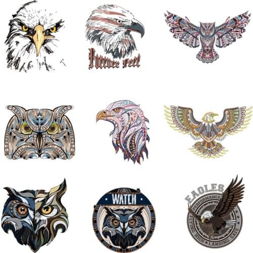 Iron-on Transfers for Clothing Ironing Patches Stickers Diy Patch Fusible Transfer Vinyl Adhesive Eagle Stripes for Clothes C