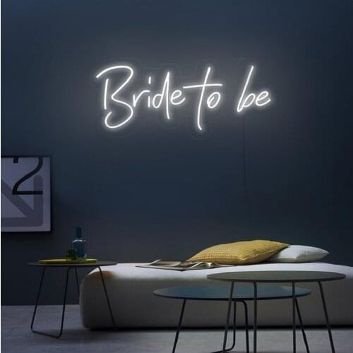 Bride to be Neon Sign Light LED Wall Window Hanging Acrylic Indoor Outdoor for Home Room Wedding Decoration Party Marriage