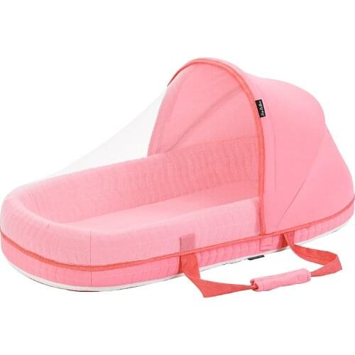 Upgraded Version Portable Crib Movable Baby Bed Newborn Shading With Mosquito Net Bionic Bed Breathable Baby Nest Crib Backpack