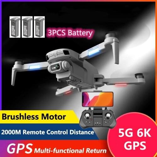 Professional GPS Drone 5G 6K ESC Camera 2000m Image Transmission Brushless Motor Foldable Quadcopter With 3Battery RC Drone Gift