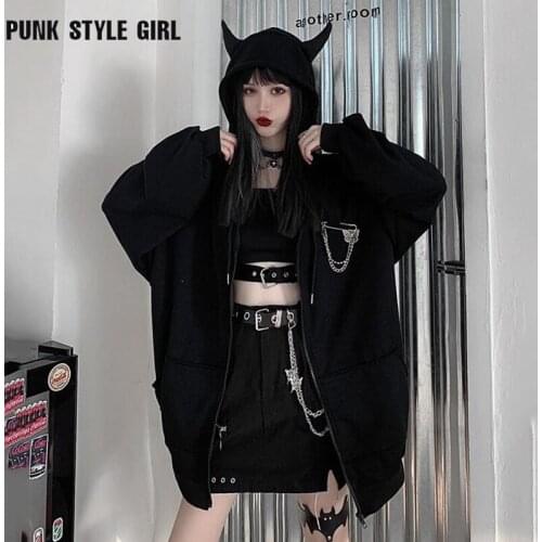 Женские куртки с капюшоном PUNK STYLE GIRL China At AliExpress