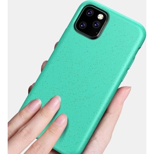 OEM/ODM recyclable straw phone case for iPhone 11 pro, degradable shockproof cell phone case for iPhone 11 pro