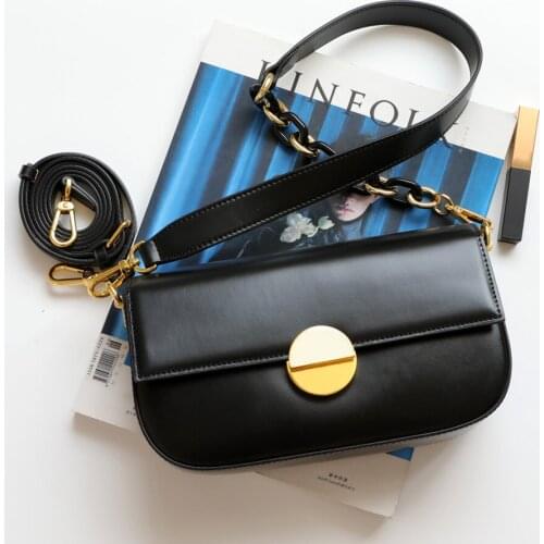 Luxury Women Handbag Cow Leather Fashion female messenger suture bag High Quality chains shoulder crossbody bags