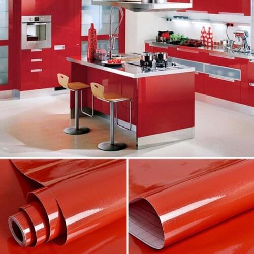 3M/5M/10M DIY waterproof vinyl decorative film self adhesive wallpaper roll for kitchen furniture Paint Flash PVC stickers home