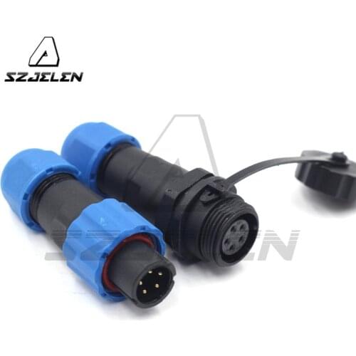 SD13 Type , 5-pin Waterproof Connector Plug Socket Electrical Equipment Power Docking Wire Connector