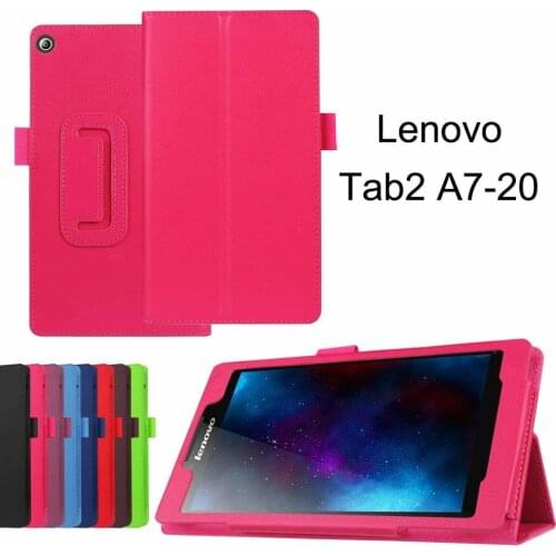 Tab 2 A7-10f A7-20f 7 Cover Case for Lenovo Tab 2 A7-10 A7-20 A7 10 A7 20 Folding Flio Magnetic Case + Tempered Glass (NOT FREE)