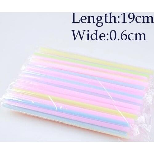 Disposable Plastic Straw Environmental Protection Color Independent Packaging Transparent Straws Wholesale