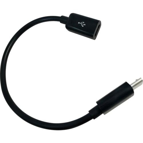 10cm Micro USB Female to Micro USB Male F/M Extension Extender Date Charging Cable Black