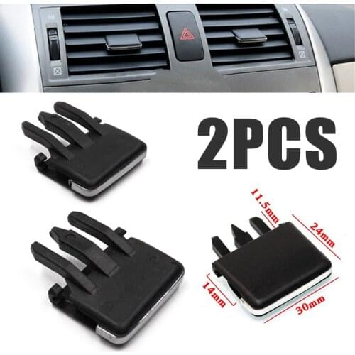 Mayitr 1 Pair Universal Car Air Vent Louvre Blade Black Slice Air Conditioning Leaf Adjust Clips for Toyota Corolla