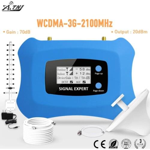 2020 Powerful WCDMA 3G mobile signal booster 3g cellular signal amplifier 3G repeater kit with AGC&ALC Intelligent function