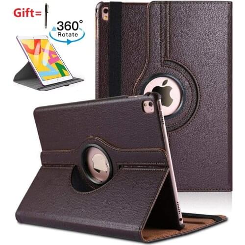 Rotating Case for New iPad 8th Gen (2020) / 7th Generation (2019) 10.2 Inch 360 Degree Rotating Cover Leather Tablet Case+ Pen
