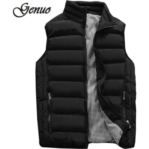 Vest Men New Stylish 2019 Autumn Warm Sleeveless Jacket Men Winter Waistcoat Mens Vest Fashion Casual Coats Mens Plus Size