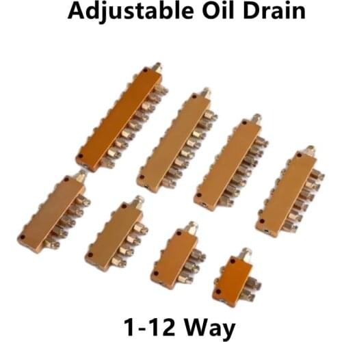 1-12 Way Lubrication Valve Brass Adjustable Lube Distributor Block Oil Separator Automatic CNC Lubricating Oil Pump Accessories