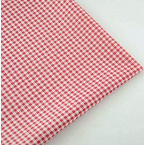1 Piece 100% Cotton Fabric Pre-cut White and Red Check Design Fat Quarter Telas Tissue Patchwork Home Texitle Tecidos Art Work